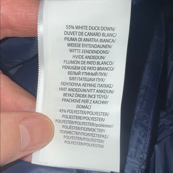 NWT Polo Ralph Lauren Terra Nylon Duck Down Puffer Vest Aviator Blue Men’s Sz XL - Picture 9 of 9